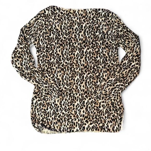 White House Black Market cheetah print long sleeve elbow patches Size Small - Picture 2 of 5